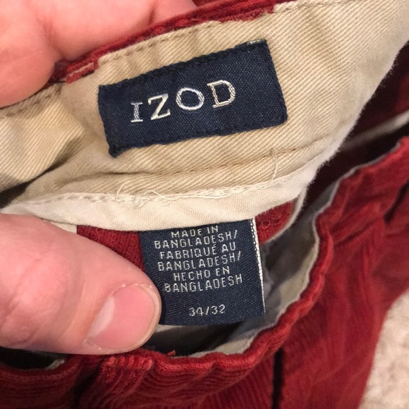 Izod red corduroys - Picture 3 of 3